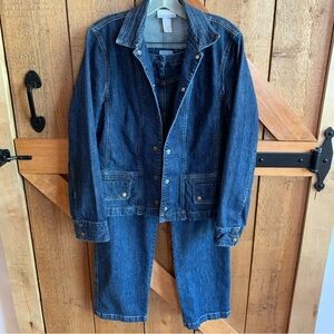 Women’s JONES NEW YORK Set Stretch Denim Jacket Size M & Denim Jeans Size 8